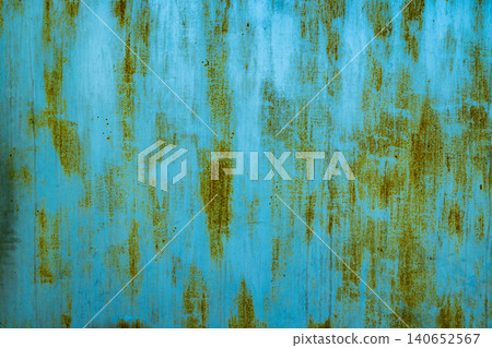 Close-up of Weathered Turquoise Metal Surface with Rust Close-up of Weathered Turquoise Metal Surface with Rust 140652567