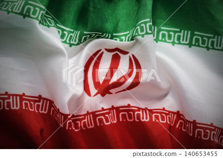Iranian flag waving in the wind Iranian flag waving in the wind 140653455