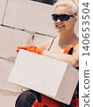 Woman working with airbricks 140653504