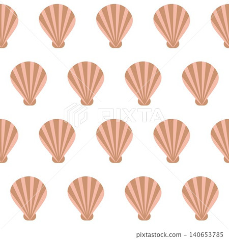 vector seamless patter with sea shells. 140653785