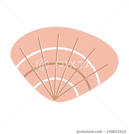 vector color seashell in a minimalist style in pastel colors. vector color seashell in a minimalist style in pastel colors. 140653814
