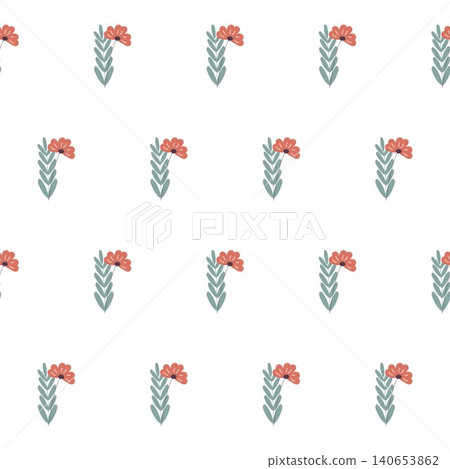 seamless botanical simple pattern with flowers and plants seamless botanical simple pattern with flowers and plants 140653862