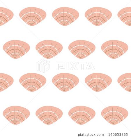 vector seamless pattern with sea shells in pastel colors on white background. vector seamless pattern with sea shells in pastel colors on white background. 140653865