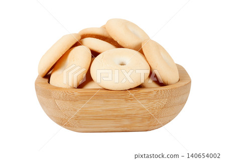 Brazilian Coconut Biscuit Ring Known as Sequilho de Coco Isolated on White background Brazilian Coconut Biscuit Ring Known as Sequilho de Coco Isolated on White background 140654002