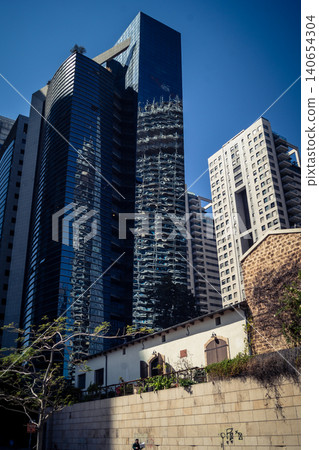 Street view of tel aviv showing the unique local architecture and urban landscape Street view of tel aviv showing the unique local architecture and urban landscape 140654304
