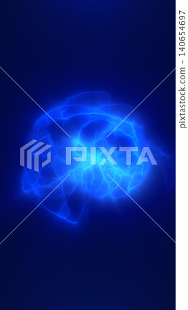Blue glowing neural energy form floats on a dark background, suggesting futuristic science, plasma, consciousness, and digital biology. Blue glowing neural energy form floats on a dark background, suggesting futuristic science, plasma, consciousness, and digital biology. 140654697