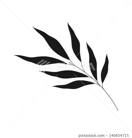 Hand drawn branch Silhouette Botanical design element Seasonal Themed Minimalistic Flat Design idea. Isolated Vector illustration Print or Promo materials design element, ornament, cards, price, label Hand drawn branch Silhouette Botanical design element Seasonal Themed Minimalistic Flat Design idea. Isolated Vector illustration Print or Promo materials design element, ornament, cards, price, label 140654715