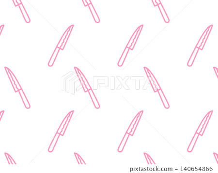 A repeating pink knife pattern background; cooking, kitchen, and food preparation imagery. A repeating pink knife pattern background; cooking, kitchen, and food preparation imagery. 140654866