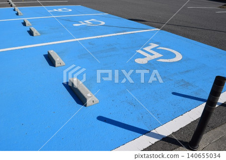 Wheelchair mark caring parking lot Wheelchair mark caring parking lot 140655034