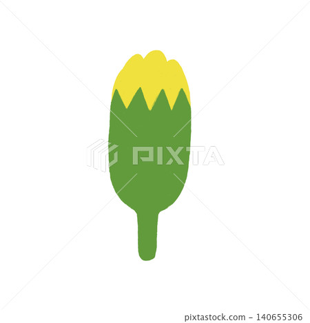 A simple illustration of a marigold bud. A simple illustration of a marigold bud. 140655306