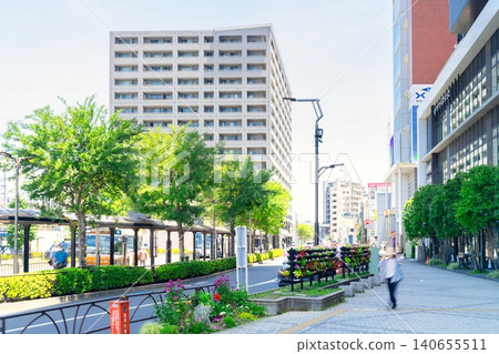東京,JR常磐線,金町站,南口,車站廣場場景 東京,JR常磐線,金町站,南口,車站廣場場景 140655511
