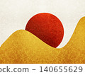 Gold and red paper background material 140655629