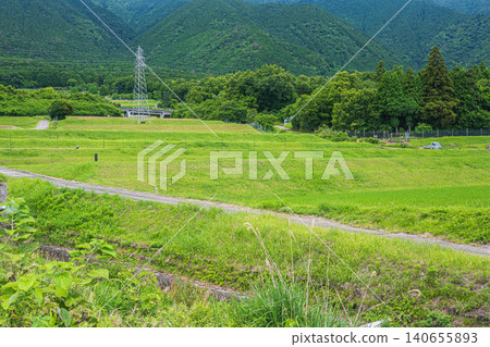 Terraced rice fields of Hachiyado, Otsu City, Shiga Prefecture Terraced rice fields of Hachiyado, Otsu City, Shiga Prefecture 140655893