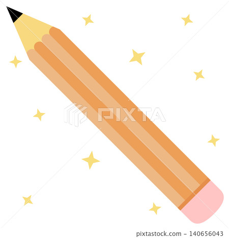 Orange Pastel Pencil Icon Flat Design School Supply Illustration Orange Pastel Pencil Icon Flat Design School Supply Illustration 140656043