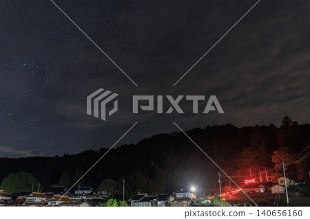 Autumn festival in the sacred grove and starry sky Autumn festival in the sacred grove and starry sky 140656160