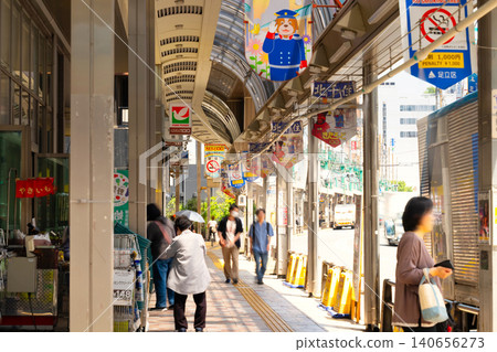 Shopping street in front of Kita-Senju Station, Tokyo Shopping street in front of Kita-Senju Station, Tokyo 140656273