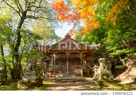 秋日景色,位於鳥取縣鳥取市甲府町宇部神社內,甲府神社正殿。 秋日景色,位於鳥取縣鳥取市甲府町宇部神社內,甲府神社正殿。 140656321