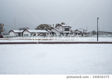 Snowscape at Amma Archaeological Park in Takatsuki City Snowscape at Amma Archaeological Park in Takatsuki City 140656375