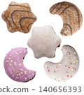 Gingerbread Cookies on White Background 140656393