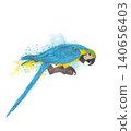 Watercolor painting Macaw Parrot On White background 140656403