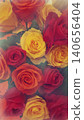 Digital Watercolor Painting of Rose Flowers 140656404