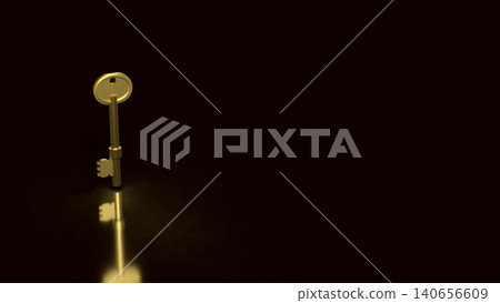 Golden Key Unlocking Prosperity And Financial Freedom 3d render. Golden Key Unlocking Prosperity And Financial Freedom 3d render. 140656609
