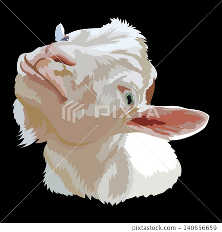 Illustration of funny white goat head with a beard vector Illustration of funny white goat head with a beard vector 140656659