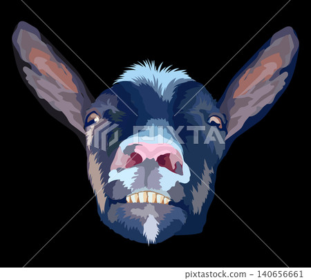 Illustration of funny goat head with teeth vector Illustration of funny goat head with teeth vector 140656661