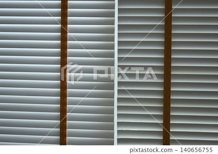 white window blinds in home, object for decorate interior of house 140656755