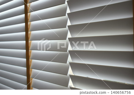 white window blinds in home, object for decorate interior of house white window blinds in home, object for decorate interior of house 140656756