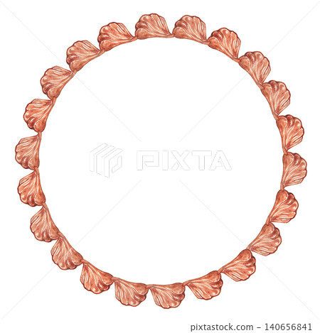 Chocolate whipped cream frame / Circular / Watercolor Chocolate whipped cream frame / Circular / Watercolor 140656841