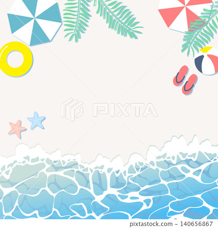 熱帶夏季海洋和沙灘背景素材 熱帶夏季海洋和沙灘背景素材 140656867