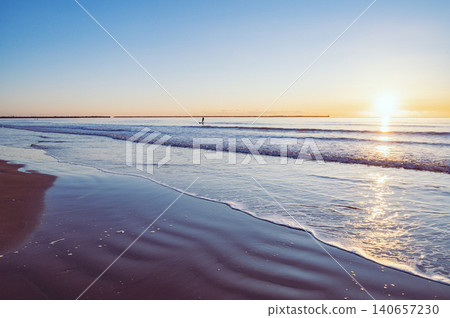 Oarai Sun Beach, Ibaraki Prefecture, early morning Oarai Sun Beach, Ibaraki Prefecture, early morning 140657230