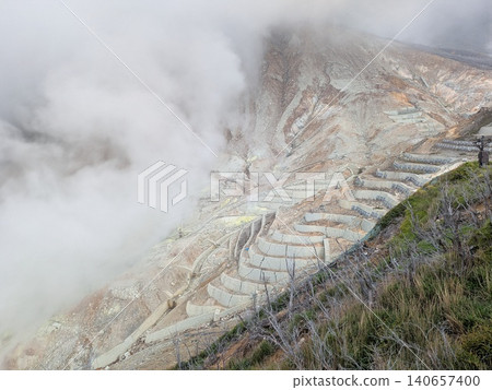 大涌谷,箱根著名的地標,火山煙霧在此升騰。 大涌谷,箱根著名的地標,火山煙霧在此升騰。 140657400