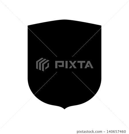 Simple shield-shaped label frame material Simple shield-shaped label frame material 140657460