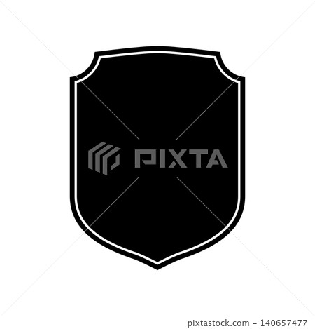 Simple shield-shaped label frame material 140657477