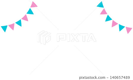 Simple and cute garland background material Simple and cute garland background material 140657489