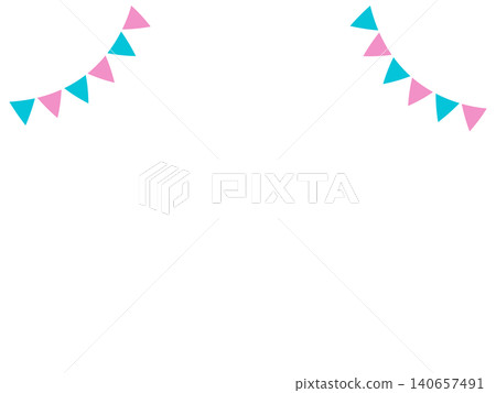 Simple and cute garland background material 140657491