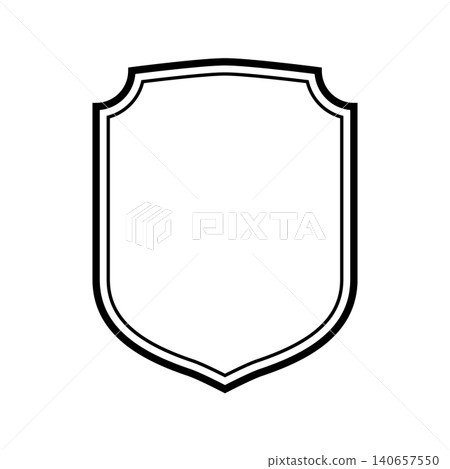 Simple shield-shaped label frame material Simple shield-shaped label frame material 140657550