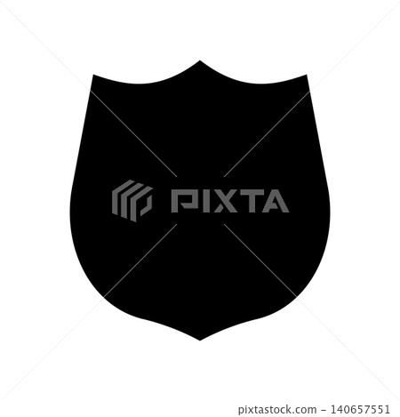 Simple shield-shaped label frame material Simple shield-shaped label frame material 140657551