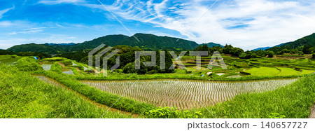 Natsumizu Rice Terraces, Misato Town, Kumamoto Prefecture Natsumizu Rice Terraces, Misato Town, Kumamoto Prefecture 140657727