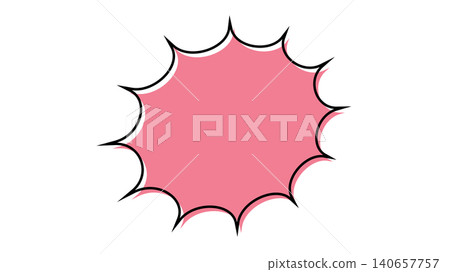 Simple and cute jagged, spiky speech bubbles Simple and cute jagged, spiky speech bubbles 140657757