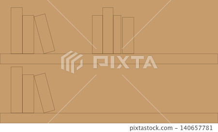 簡單的書架背景插圖 簡單的書架背景插圖 140657781