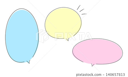 Simple and natural hand-drawn style speech bubble material Simple and natural hand-drawn style speech bubble material 140657813
