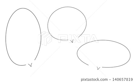 Simple and natural hand-drawn style speech bubble material Simple and natural hand-drawn style speech bubble material 140657819