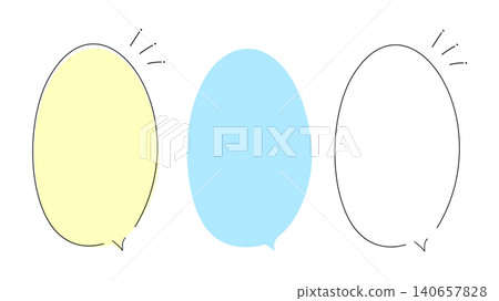 Simple and natural hand-drawn style speech bubble material Simple and natural hand-drawn style speech bubble material 140657828
