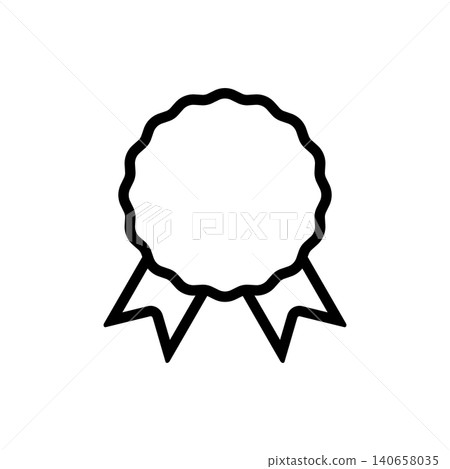 Simple medal and ribbon icon material Simple medal and ribbon icon material 140658035