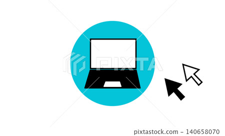 Simple laptop illustration material 140658070