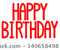 Happy Birthday (Simple Red Text) 140658498