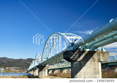 Rokujudani Aqueduct Bridge and Rokujudani Bridge (rear) [Wakayama City, Wakayama Prefecture] 140658649